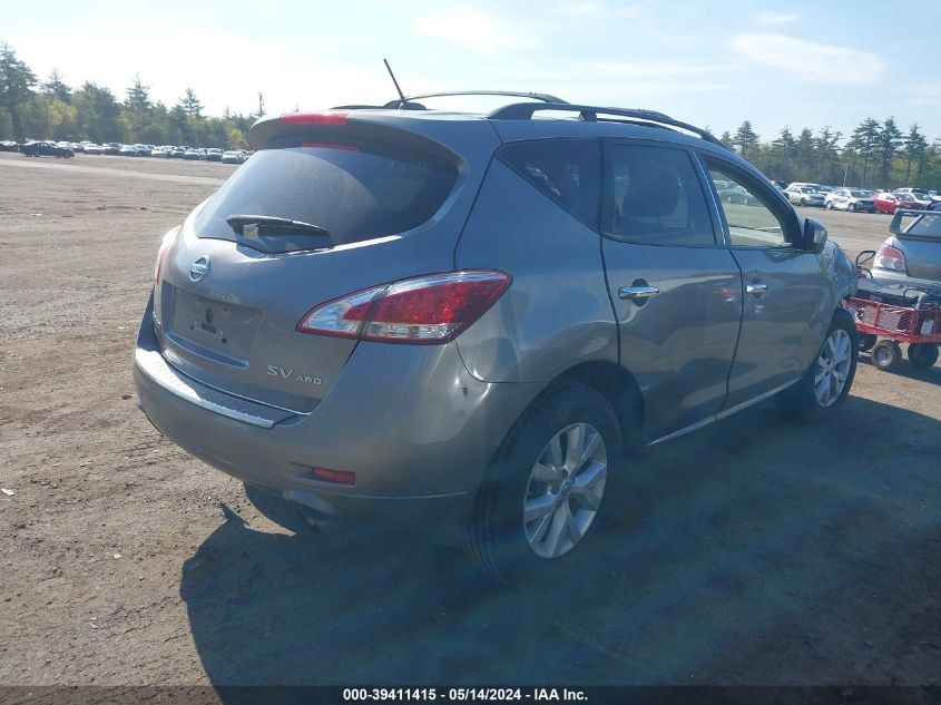 2011 Nissan Murano Sv VIN: JN8AZ1MW7BW170696 Lot: 39411415