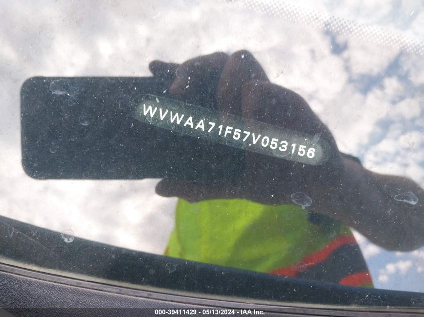 2007 Volkswagen Eos 2.0T VIN: WVWAA71F57V053156 Lot: 39411429