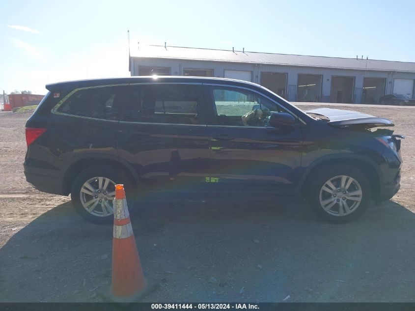 2018 Honda Pilot Lx VIN: 5FNYF6H17JB054206 Lot: 39411444