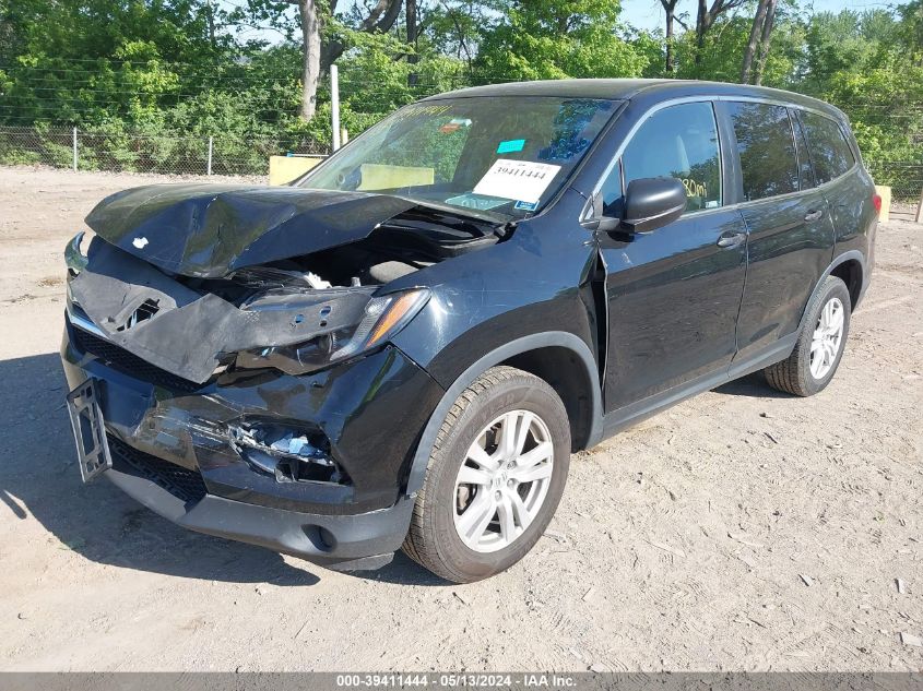 2018 Honda Pilot Lx VIN: 5FNYF6H17JB054206 Lot: 39411444