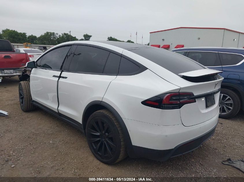 2022 Tesla Model X Plaid Tri Motor All-Wheel Drive VIN: 7SAXCBE63NF338194 Lot: 39411634