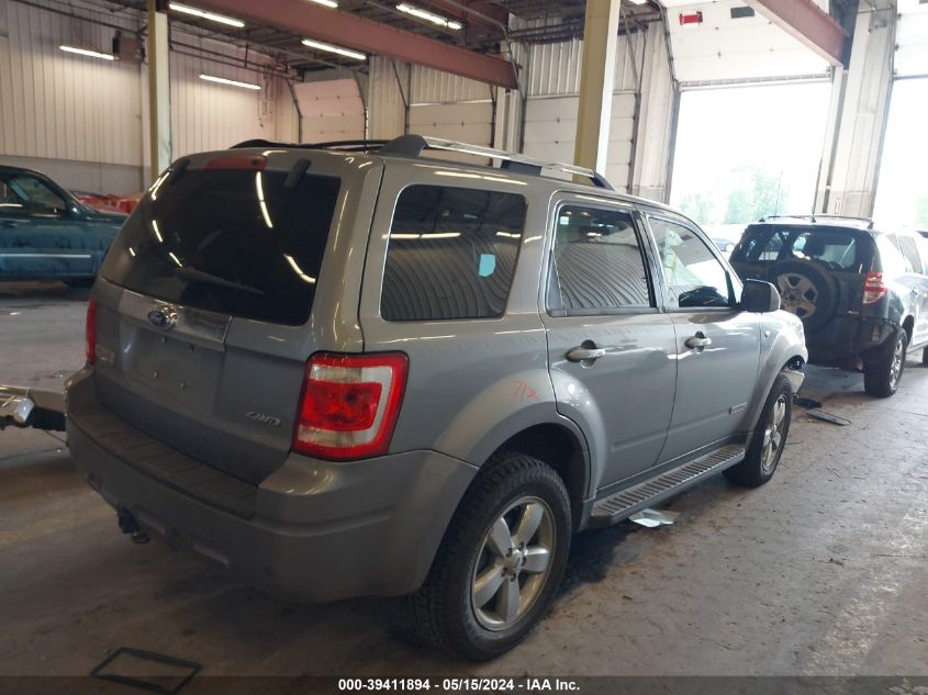 2008 Ford Escape Limited VIN: 1FMCU94178KD84752 Lot: 39411894