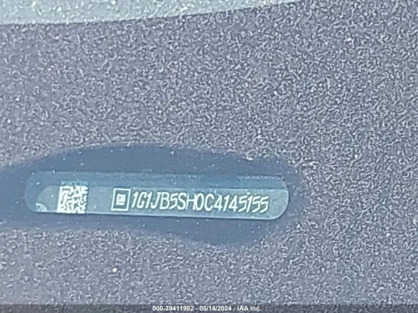 2012 Chevrolet Sonic 1Ls VIN: 1G1JB5SH0C4145155 Lot: 39411982