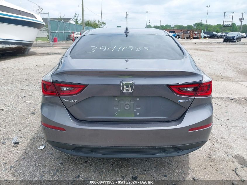 2019 Honda Insight Ex VIN: 19XZE4F5XKE014193 Lot: 39411989