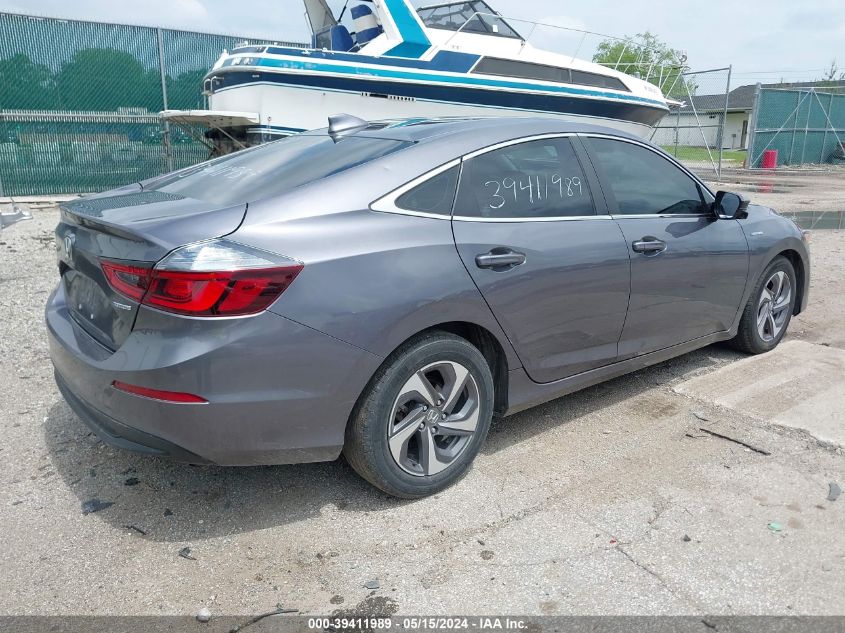 2019 Honda Insight Ex VIN: 19XZE4F5XKE014193 Lot: 39411989