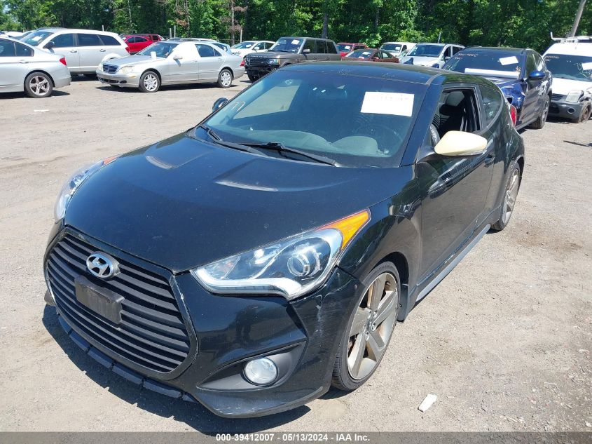 2015 Hyundai Veloster Turbo VIN: KMHTC6AEXFU216789 Lot: 39412007