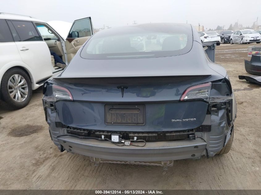 2022 Tesla Model 3 Performance Dual Motor All-Wheel Drive VIN: 5YJ3E1EC1NF296873 Lot: 39412014