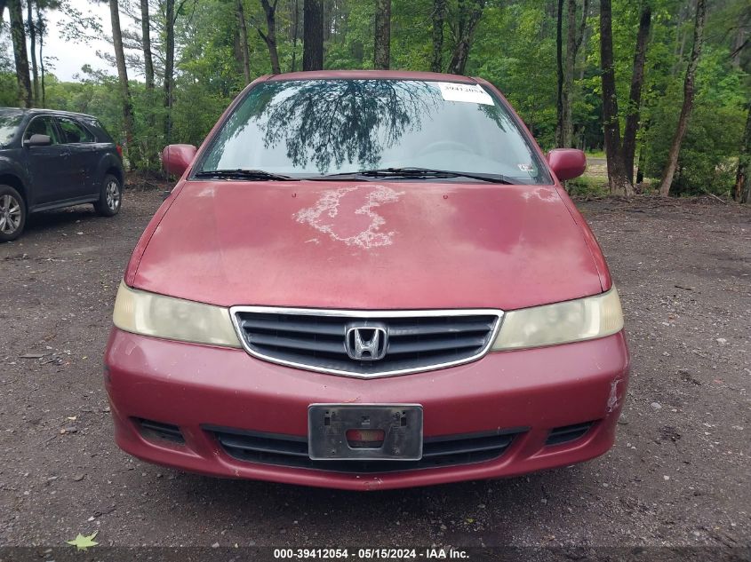 2002 Honda Odyssey Ex VIN: 5FNRL18622B057480 Lot: 39412054