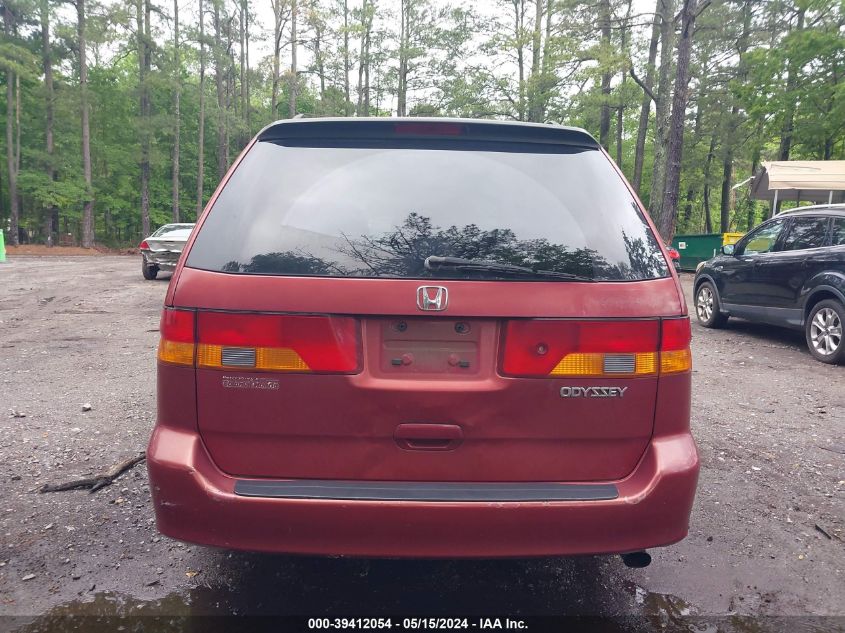 2002 Honda Odyssey Ex VIN: 5FNRL18622B057480 Lot: 39412054