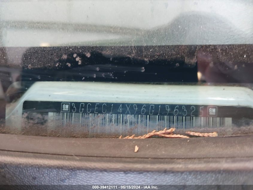 2006 Chevrolet Silverado 1500 Work Truck VIN: 3GCEC14X96G196325 Lot: 39412111