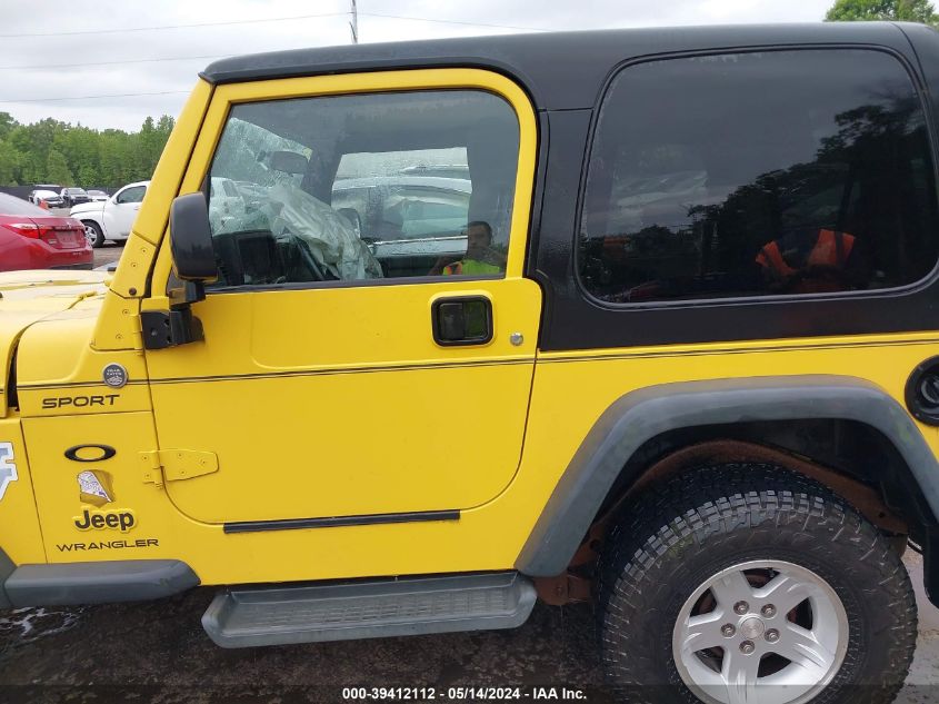 2005 Jeep Wrangler Sport VIN: 1J4FA49S85P384475 Lot: 39412112