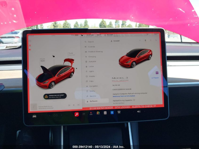 2019 TESLA MODEL 3 LONG RANGE/PERFORMANCE - 5YJ3E1EB7KF393028