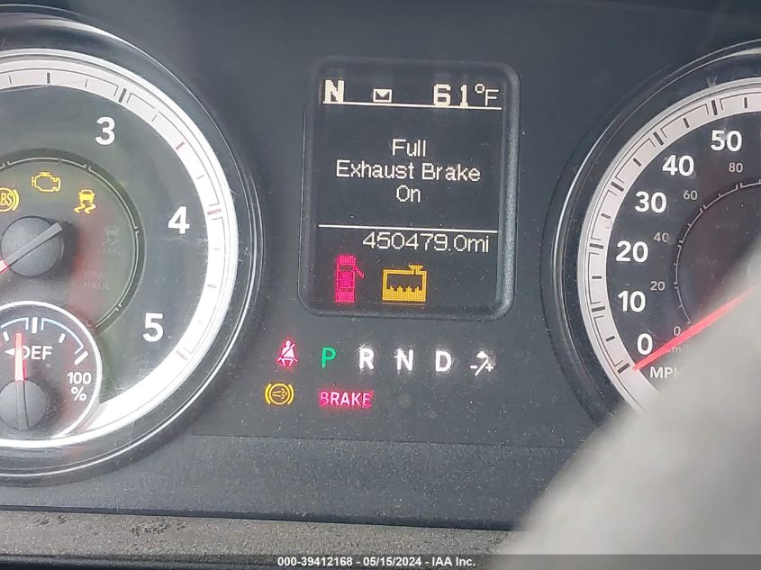 2015 Ram 3500 VIN: 3C7WRSBL6G591338 Lot: 39412168