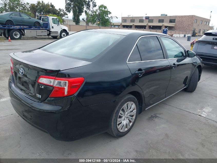 2012 Toyota Camry Hybrid Le VIN: 4T1BD1FK7CU028155 Lot: 39412169