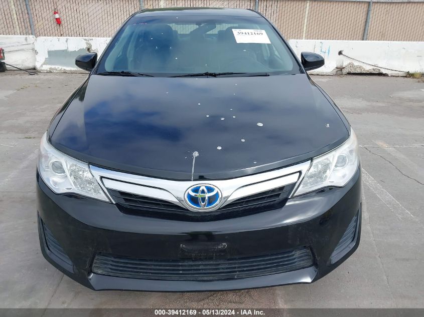 2012 Toyota Camry Hybrid Le VIN: 4T1BD1FK7CU028155 Lot: 39412169