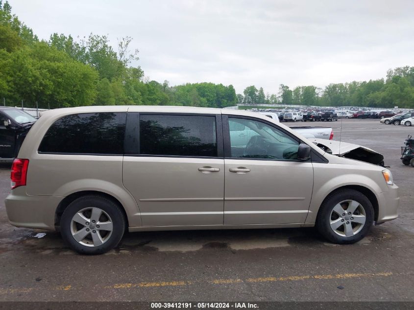 2013 Dodge Grand Caravan Se VIN: 2C4RDGBG9DR600459 Lot: 39412191