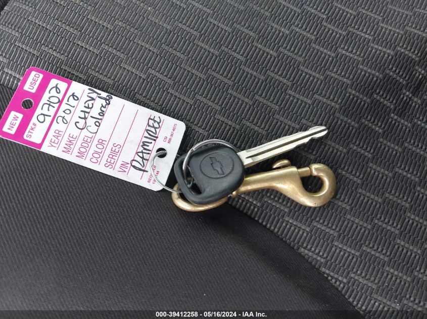 2012 Chevrolet Colorado Work Truck VIN: 1GCCSBF96C8155263 Lot: 39412258