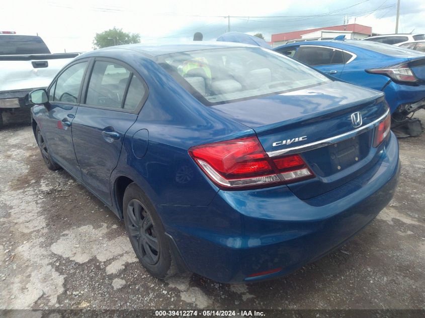 2013 Honda Civic Lx VIN: 19XFB2F56DE099133 Lot: 39412274