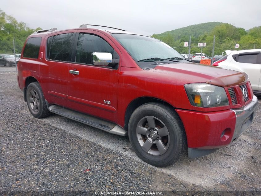 2005 Nissan Armada Se VIN: 5N1AA08A15N701554 Lot: 39412474