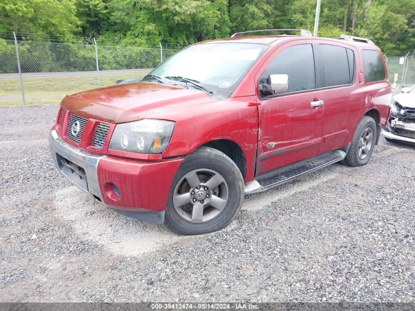 2005 Nissan Armada Se/Le VIN: 5N1AA08A15N701554 Lot: 39412474