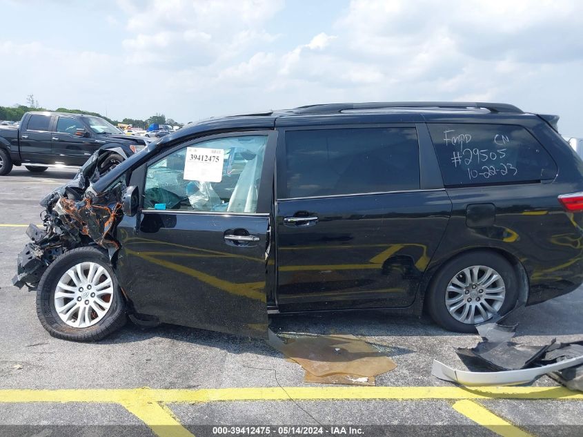 2015 Toyota Sienna Xle 8 Passenger VIN: 5TDYK3DC2FS535758 Lot: 39412475