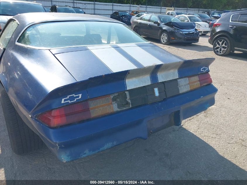 1981 Chevrolet Camaro VIN: 1G1AP87K0BN110504 Lot: 39412560