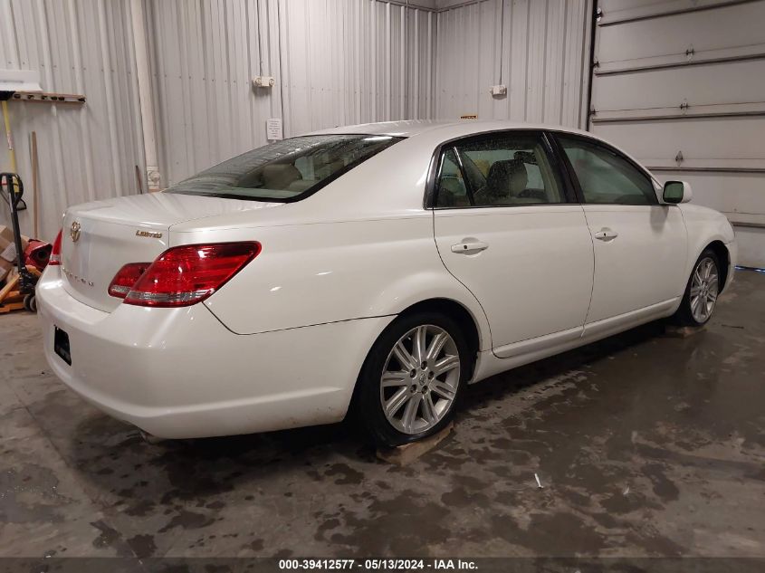 2007 Toyota Avalon Limited VIN: 4T1BK36B87U210423 Lot: 39412577