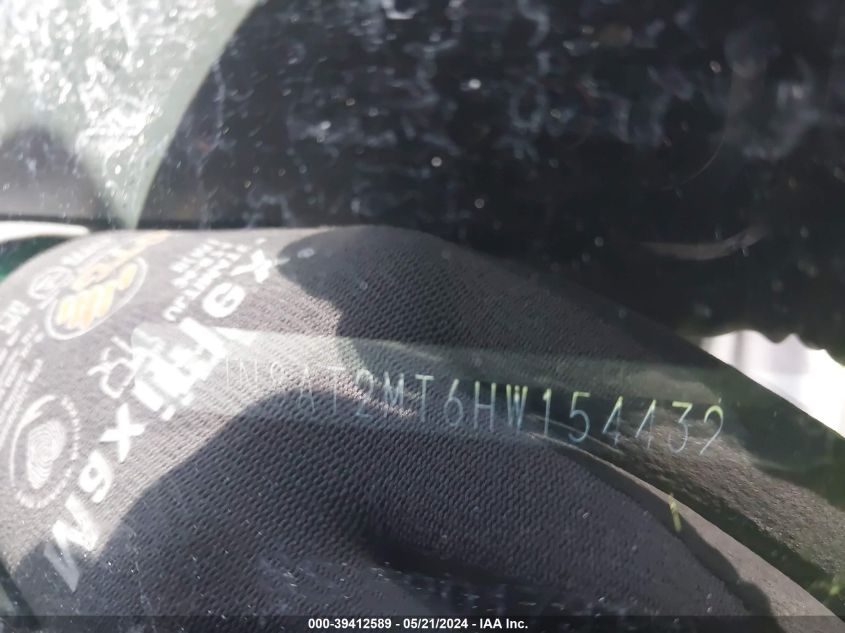 2017 Nissan Rogue Sv VIN: JN8AT2MT6HW154432 Lot: 39412589