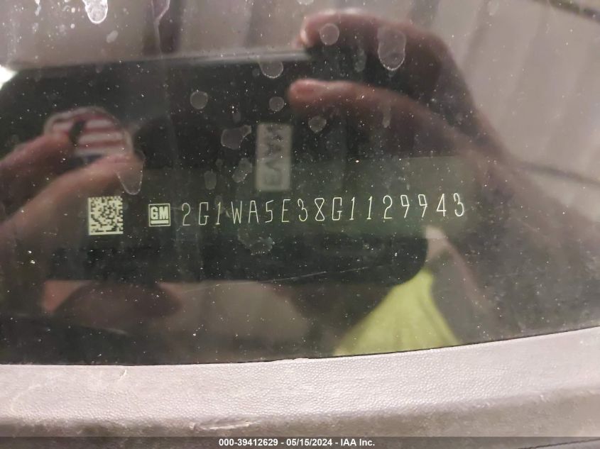 2016 Chevrolet Impala Limited Ls VIN: 2G1WA5E38G1129943 Lot: 39412629