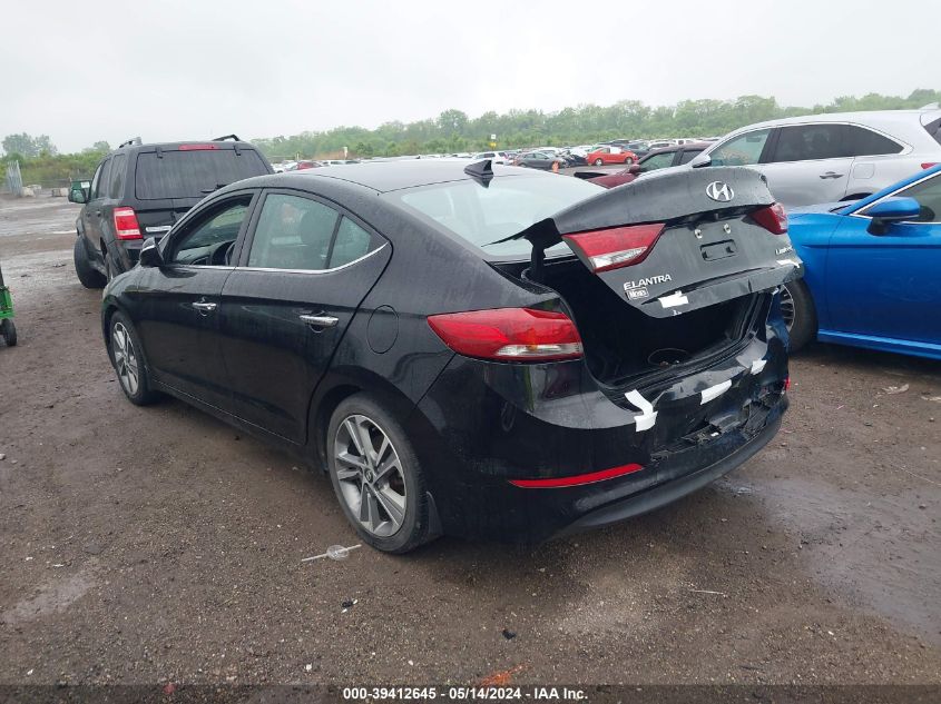 2017 Hyundai Elantra Limited VIN: KMHD84LF0HU288698 Lot: 39412645