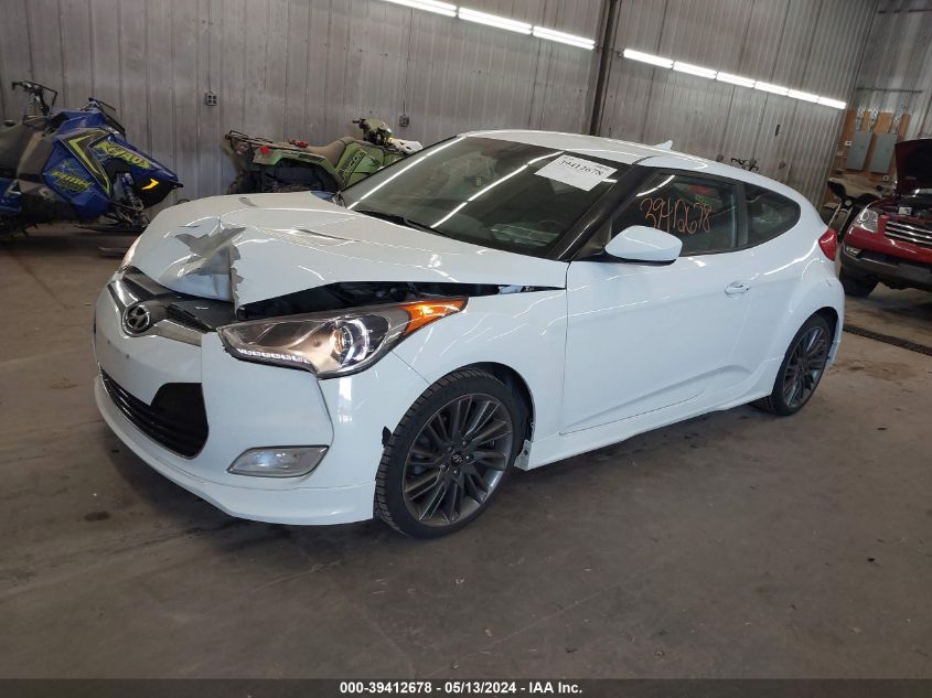 2013 Hyundai Veloster Mix VIN: KMHTC6AD0DU135319 Lot: 39412678