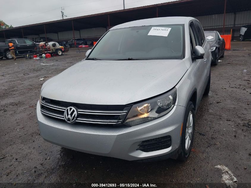 2014 Volkswagen Tiguan S VIN: WVGAV3AX0EW576187 Lot: 39412693