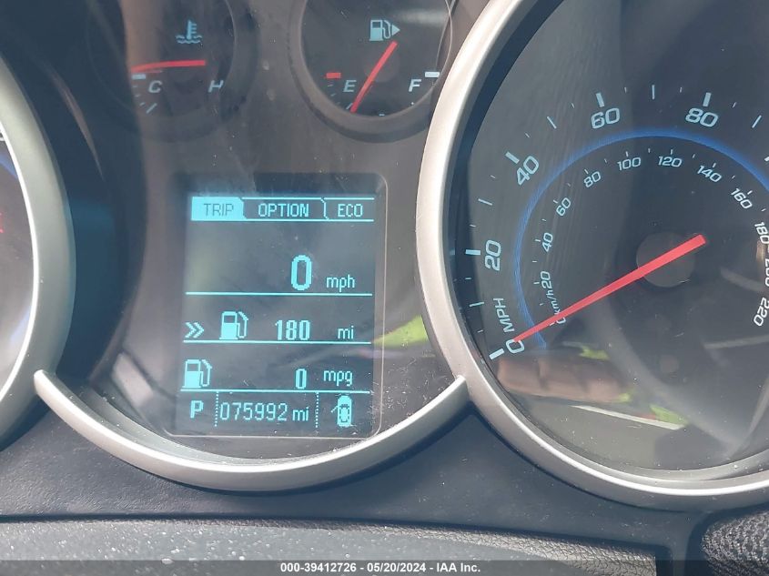 2013 Chevrolet Cruze Eco Auto VIN: 1G1PH5SB8D7100176 Lot: 39412726