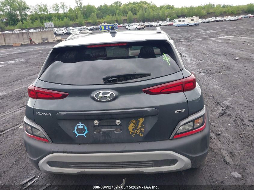 2022 Hyundai Kona Sel VIN: KM8K6CAB8NU771908 Lot: 39412737