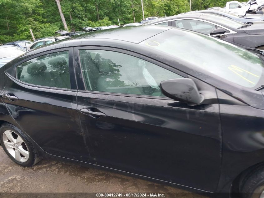 2012 Hyundai Elantra Gls VIN: 5NPDH4AE9CH126831 Lot: 39412749