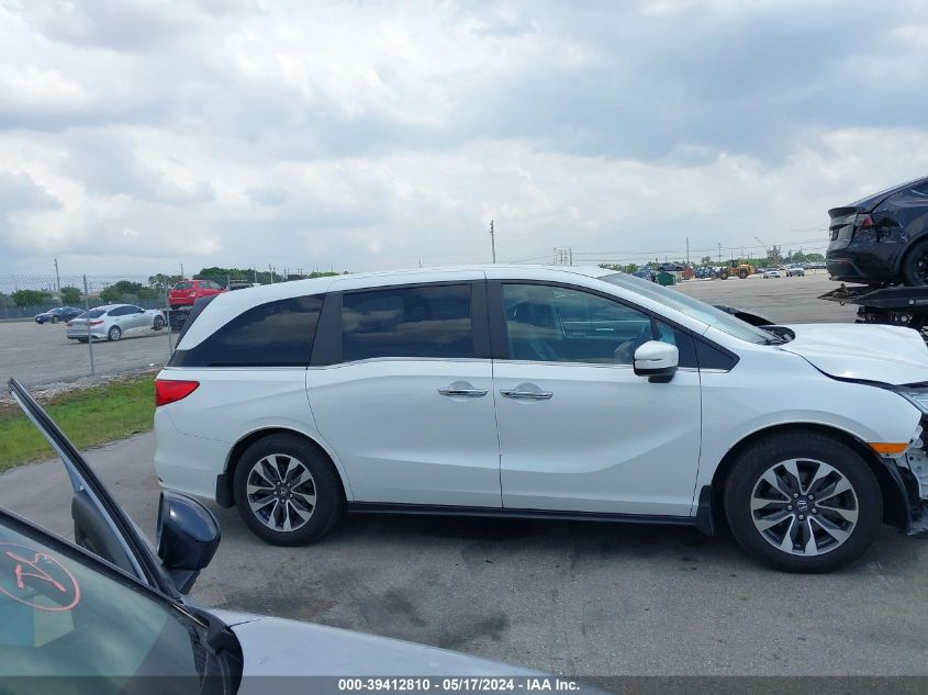2021 Honda Odyssey Ex-L VIN: 5FNRL6H79MB026137 Lot: 39412810