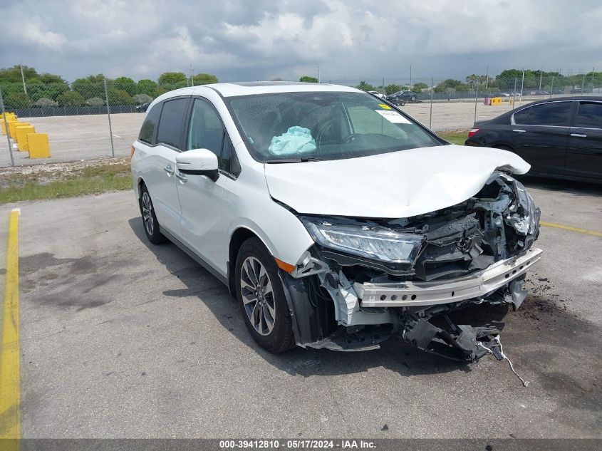 2021 Honda Odyssey Ex-L VIN: 5FNRL6H79MB026137 Lot: 39412810