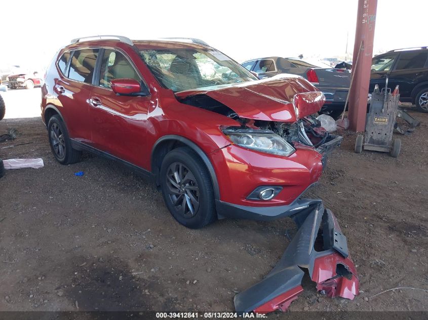 2016 Nissan Rogue Sl VIN: 5N1AT2MVXGC791851 Lot: 39412841