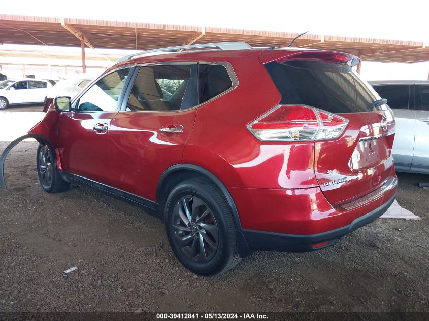 2016 Nissan Rogue Sl VIN: 5N1AT2MVXGC791851 Lot: 39412841