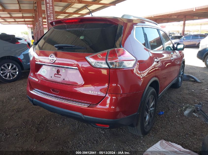 2016 Nissan Rogue Sl VIN: 5N1AT2MVXGC791851 Lot: 39412841