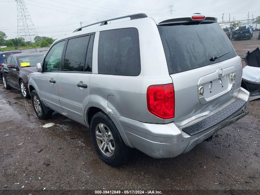 2003 Honda Pilot Ex-L VIN: 2HKYF185X3H529857 Lot: 39412849