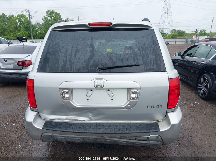 2003 Honda Pilot Ex-L VIN: 2HKYF185X3H529857 Lot: 39412849