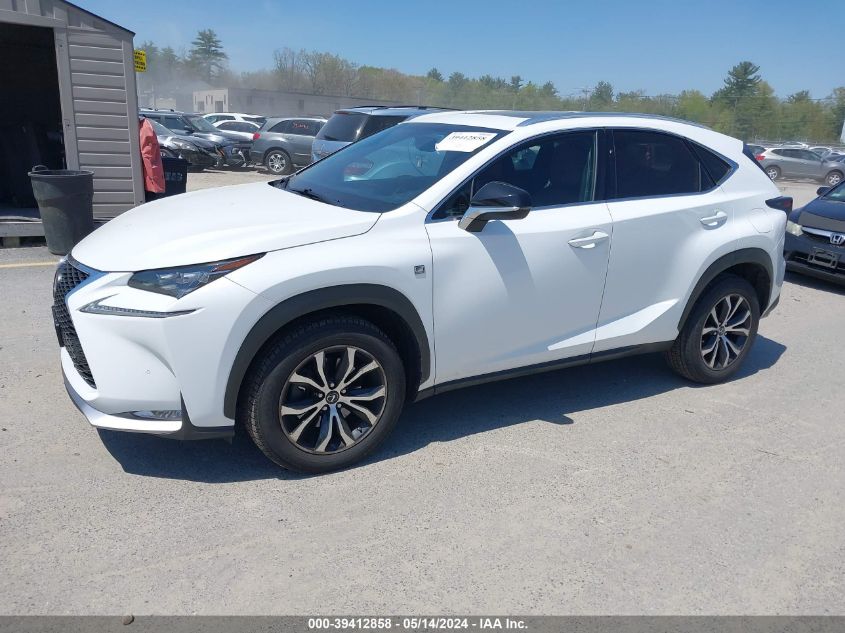 2017 Lexus Nx 200T F Sport VIN: JTJBARBZ8H2107624 Lot: 39412858