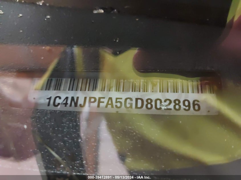 2016 JEEP PATRIOT HIGH ALTITUDE EDITION - 1C4NJPFA5GD802896