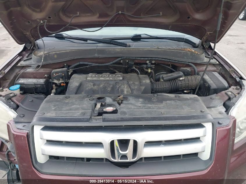 2007 Honda Pilot Ex-L VIN: 2HKYF18647H525771 Lot: 39413014