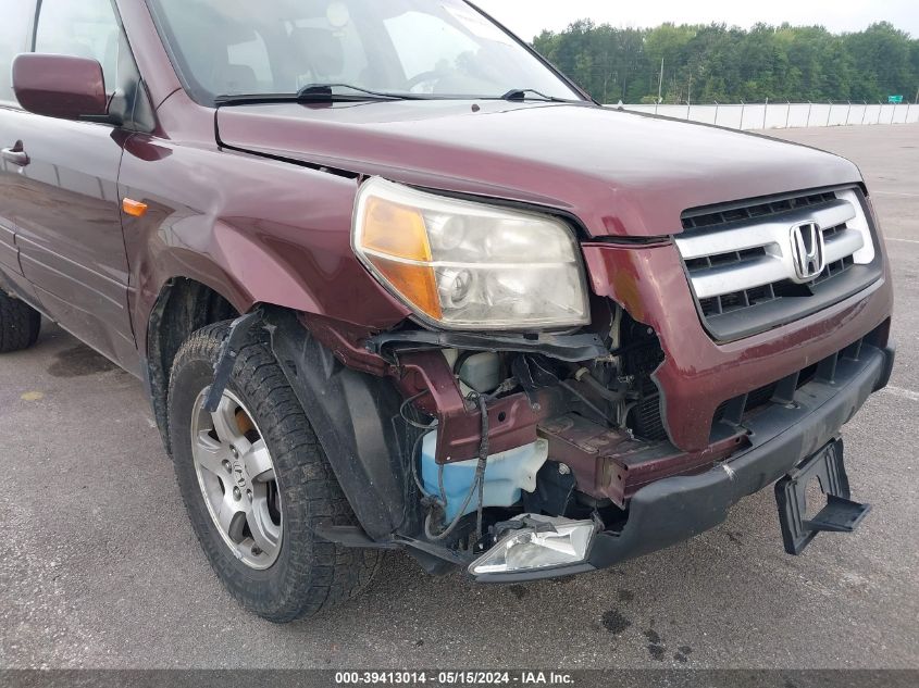 2007 Honda Pilot Ex-L VIN: 2HKYF18647H525771 Lot: 39413014