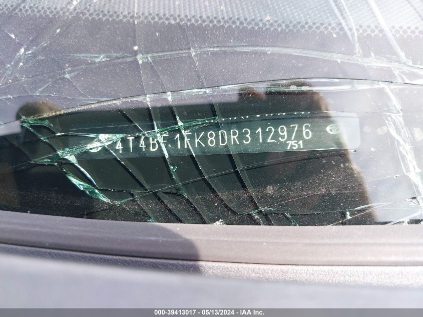2013 Toyota Camry Le VIN: 4T4BF1FK8DR312976 Lot: 39413017