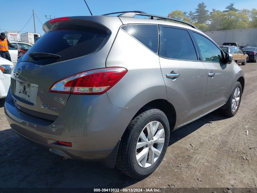 2012 Nissan Murano Sv VIN: JN8AZ1MW0CW214989 Lot: 39413032