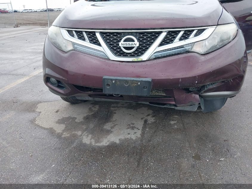 2013 Nissan Murano Sl VIN: JN8AZ1MW5DW301255 Lot: 39413126