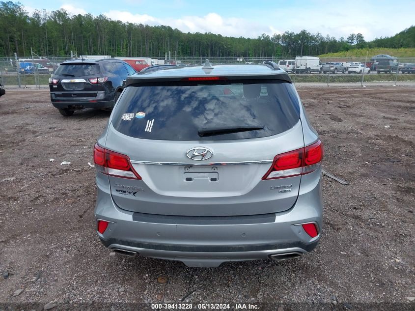 2017 Hyundai Santa Fe VIN: KM8SR4HGXHU236105 Lot: 39413228